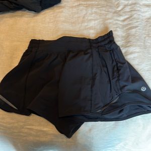 Black Lululemon shorts, size zero!